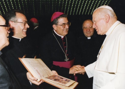Con San Juan Pablo II