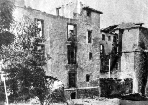 Balcón por el que huyeron los seminaristas, en 1934