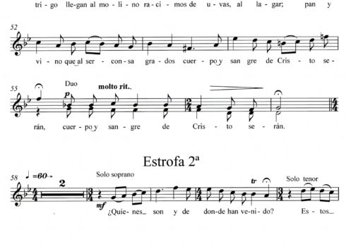 Estrofas 1º y 2º Himno Seminaristas Mártires. Letra: Carmen Cerezo. Música: Leoncio Dieguez