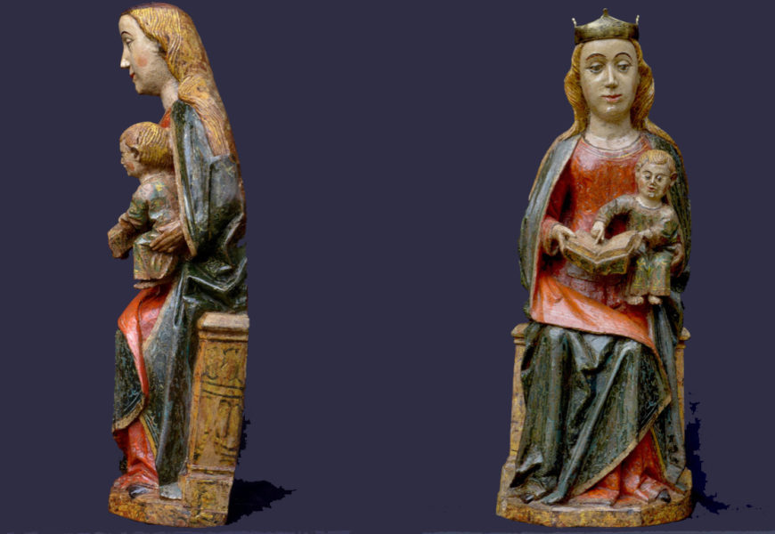 Parroquias con mucho Arte. Imagen de Virgen con niño. Parroquia de Santa María de Miudes (El Franco)