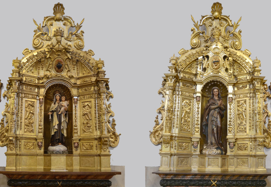 Parroquias con mucho Arte. Retablos de la Virgen del Carmen y de La Inmaculada,  iglesia de Noreña