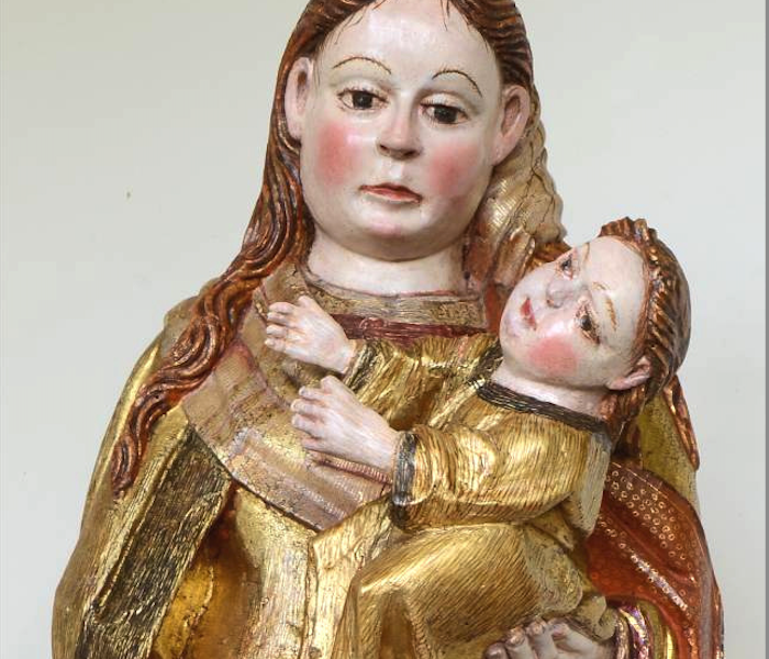 Parroquias con mucho arte. Imagen de la Virgen de Acebos en la Ermita de «El Campo/El Quempu»,  Tuiza (Lena)