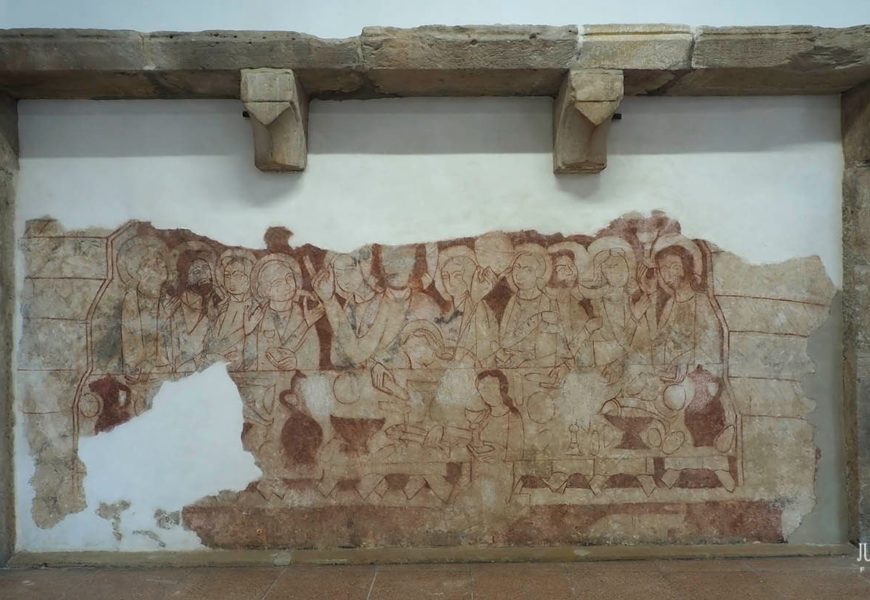 Parroquias con mucho arte. Mural de la Santa Cena. Antigua Sala Capitular del Convento de San Francisco (Avilés)