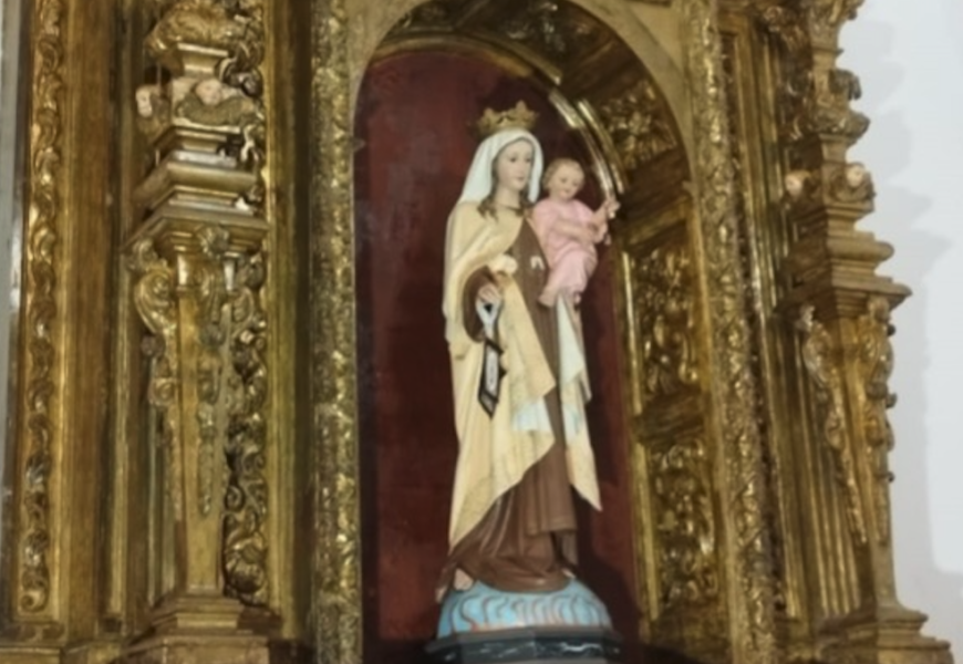 Parroquias con mucho arte. Retablo de la Virgen del Carmen de Santa María de Cancienes (Corvera)